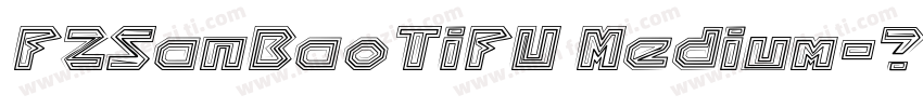 FZSanBaoTiFU Medium字体转换